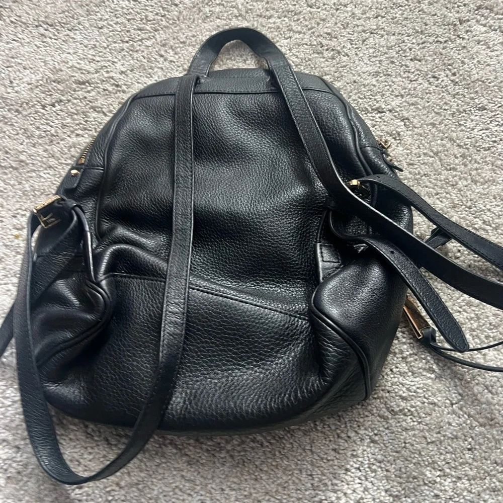 Michael Kors Black Leather Backpack